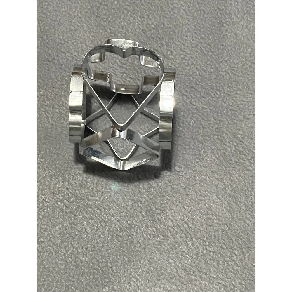 ANTIQUE VTG Rowoco 1982 METAL‎ 6-SIDED Shapes COOKIE CUTTER PATTERN BALL